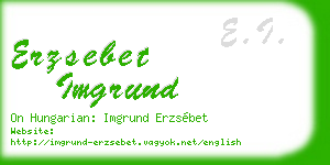 erzsebet imgrund business card