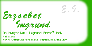 erzsebet imgrund business card